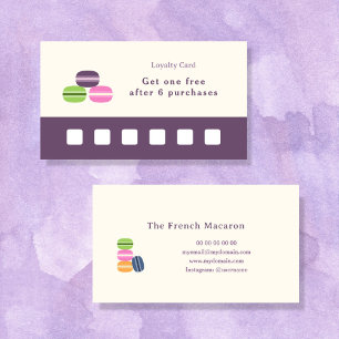 Visite Carte de Fidélité Macaron Français