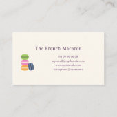 Visite Carte de Fidélité Macaron Français (Dos)