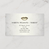 Visite Carte de fidélité maquillage des lèvres d'or (Dos)