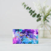 Visite Carte de fidélité Merci Gold Blue Purple 2 (Debout devant)