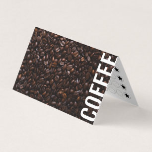 Visite Carte de fidélité minimaliste au café plié moderne