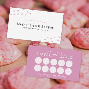 Visite Carte de Fidélité Minimaliste Rose Pailletée pour