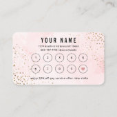 Visite Carte de fidélité moderne Blush Rose Gold (Dos)