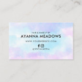 Visite Carte de fidélité moderne et chic bleu violet rose (Dos)