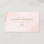 Visite Carte de fidélité moderne rose pâle et bronzée (Dos)