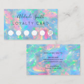 Visite carte de fidélité opal, effet gemstone (Devant / Derrière)