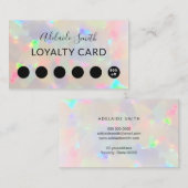 Visite carte de fidélité opal gemstone (Devant / Derrière)