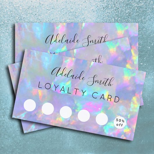 Visite carte de fidélité opal gemstone