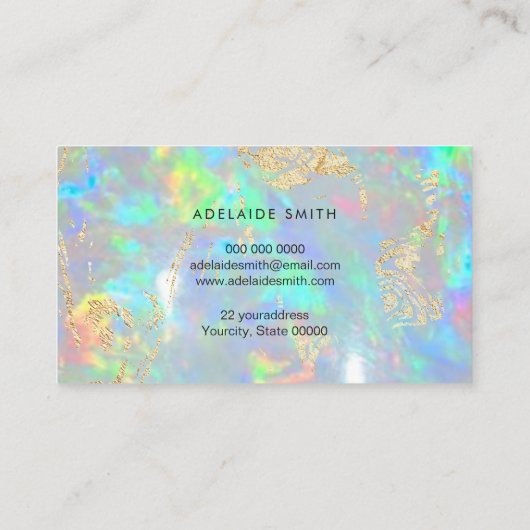 Visite carte de fidélité opal gemstone (Dos)