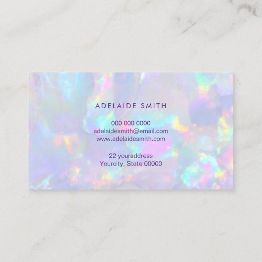 Visite carte de fidélité opal stone (Dos)