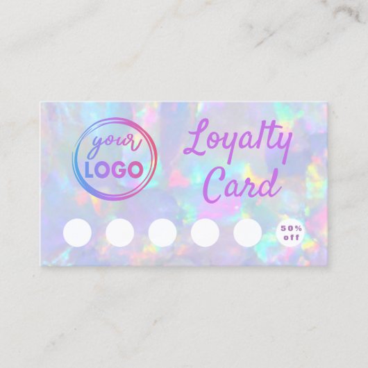 Visite carte de fidélité opal stone (Devant)