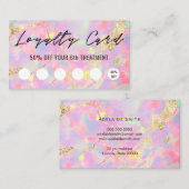 Visite carte de fidélité opale texture (Devant / Derrière)