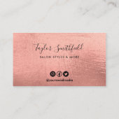 Visite Carte de fidélité or rose (Dos)