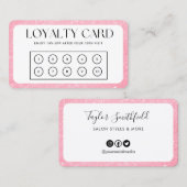 Visite Carte de fidélité Parties scintillant Faux Bordure (Devant / Derrière)