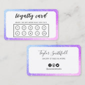 Visite Carte de fidélité Parties scintillant Faux Bordure (Devant / Derrière)