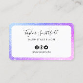 Visite Carte de fidélité Parties scintillant Faux Bordure (Dos)