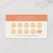 Visite Carte de fidélité Peach Motif Cream (Dos)