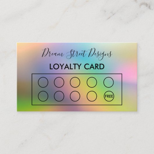 Visite Carte de fidélité personnalisée (Devant)