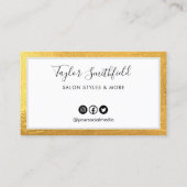 Visite Carte de fidélité personnalisée Gold (Dos)