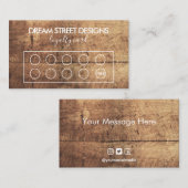 Visite Carte de fidélité personnalisée pour le grain de b (Devant / Derrière)