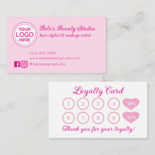 Visite Carte de fidélité Pink All Business Logo