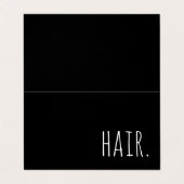 Visite carte de fidélité pliée de cheveux (Extérieur déplié)