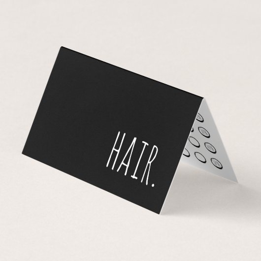 Visite carte de fidélité pliée de cheveux (Devant)