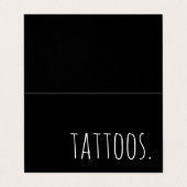 Visite carte de fidélité pliée tatouage (Extérieur déplié)