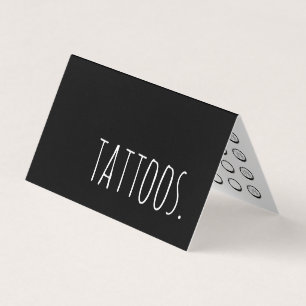 Visite carte de fidélité pliée tatouage
