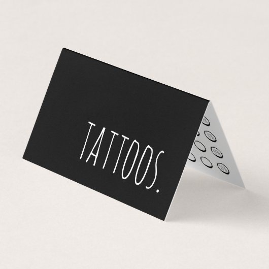 Visite carte de fidélité pliée tatouage (Devant)