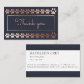 Visite Carte de fidélité pour animal de compagnie Rose Go (Devant / Derrière)