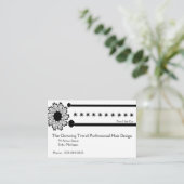 Visite Carte de fidélité pour concepteur de cheveux (Debout devant)