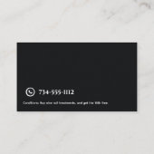 Visite Carte de Fidélité pour Salon de Manucure Noir (Dos)