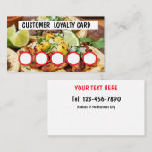 VISITE CARTE DE FIDÉLITÉ POUR TAQUERIA - CLIENT (Devant / Derrière)