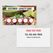 VISITE CARTE DE FIDÉLITÉ POUR TAQUERIA - CLIENT  (Devant / Derrière)
