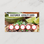 VISITE CARTE DE FIDÉLITÉ POUR TAQUERIA - CLIENT (Devant)