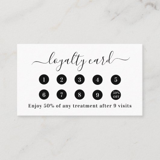 Visite Carte de fidélité professionnelle au code QR blanc (Devant)