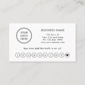 Visite Carte de Fidélité Professionnelle Élégante Simple  (Dos)
