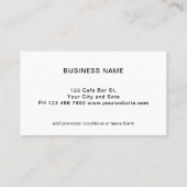 Visite Carte de Fidélité Professionnelle Logo Moderne Bla (Dos)