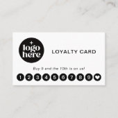 Visite Carte de Fidélité Professionnelle Logo Moderne Bla (Devant)