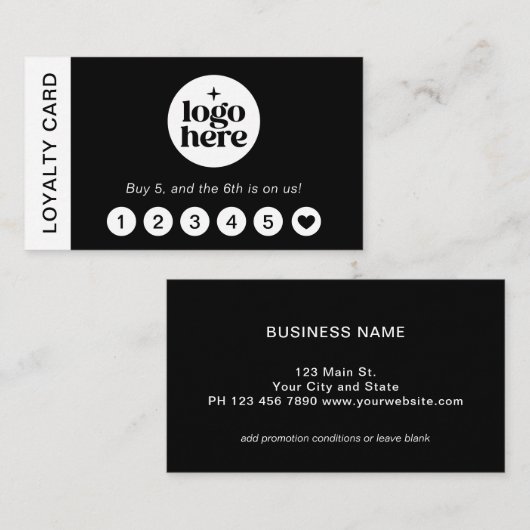 Visite Carte de Fidélité Professionnelle Moderne Logo Noi (Devant / Derrière)