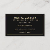 Visite Carte de fidélité professionnelle pour animal de c (Dos)