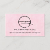 Visite Carte de fidélité professionnelle simple rose (Devant)