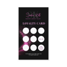 Carte de fidélité QR Code du salon de beauté Black