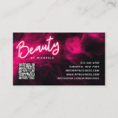 Visite Carte de fidélité QR Code du Salon de cils Pink Ne (Devant)