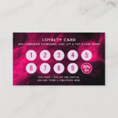 Visite Carte de fidélité QR Code du Salon de cils Pink Ne (Dos)
