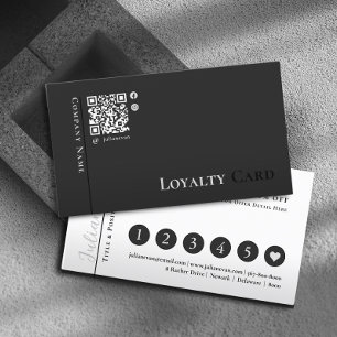 Visite Carte de fidélité QR simple et moderne à balayage 