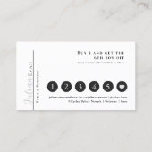 Visite Carte de fidélité QR simple et moderne à balayage  (Dos)