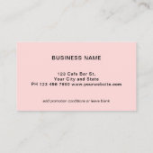 Visite Carte de Fidélité Récompense avec Logo Rose Pâle P (Dos)