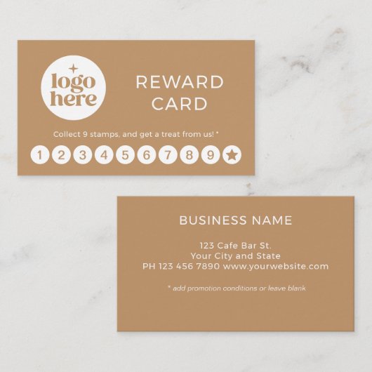 Visite Carte de Fidélité Récompense pour Logo Professionn (Devant / Derrière)